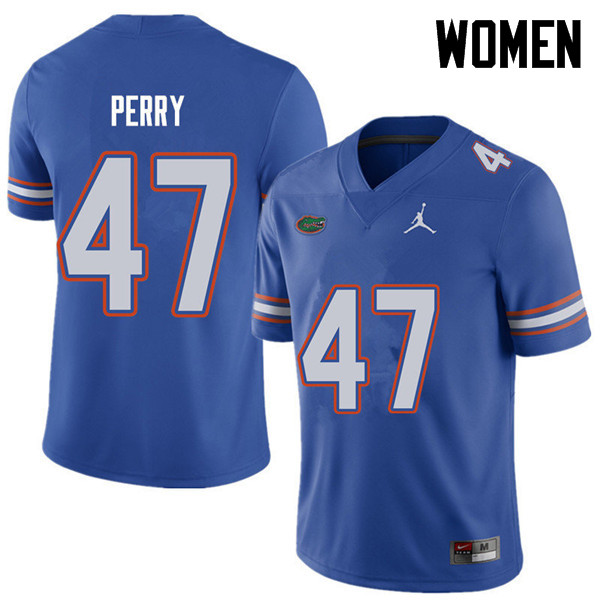 Jordan Brand Women #47 Austin Perry Florida Gators College Football Jerseys Sale-Royal